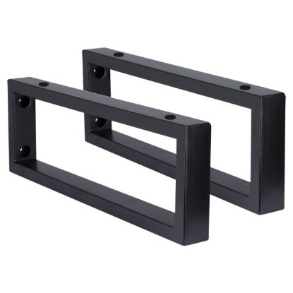 Slika NOSAČ ZA LAVABO ZIDNI 2.5 × 44 × 15 cm CRNI