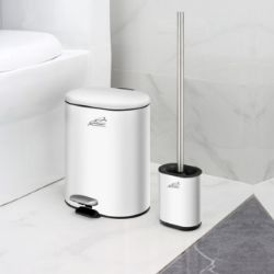 KUPATILSKA KANTA 6 L SOFT CLOSE 24X22,3X32 I WC ČETKASILIKONSKA  11,6X8X53 BELA