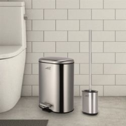 KANTA KUPATILSKA 6 L SOFT CLOSE 24X22,3X32 I WC ČETKA SILIKONSKA 11,6X8X53 INOX