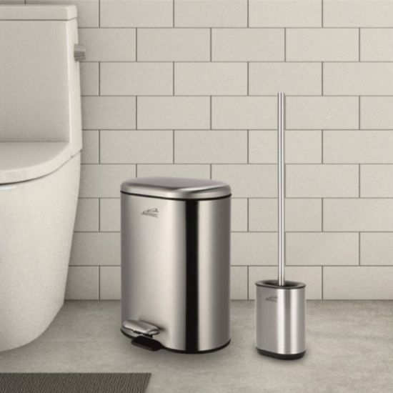 KANTA KUPATILSKA 6 L SOFT CLOSE 24X22,3X32 I WC ČETKA SILIKONSKA 11,6X8X53 INOX