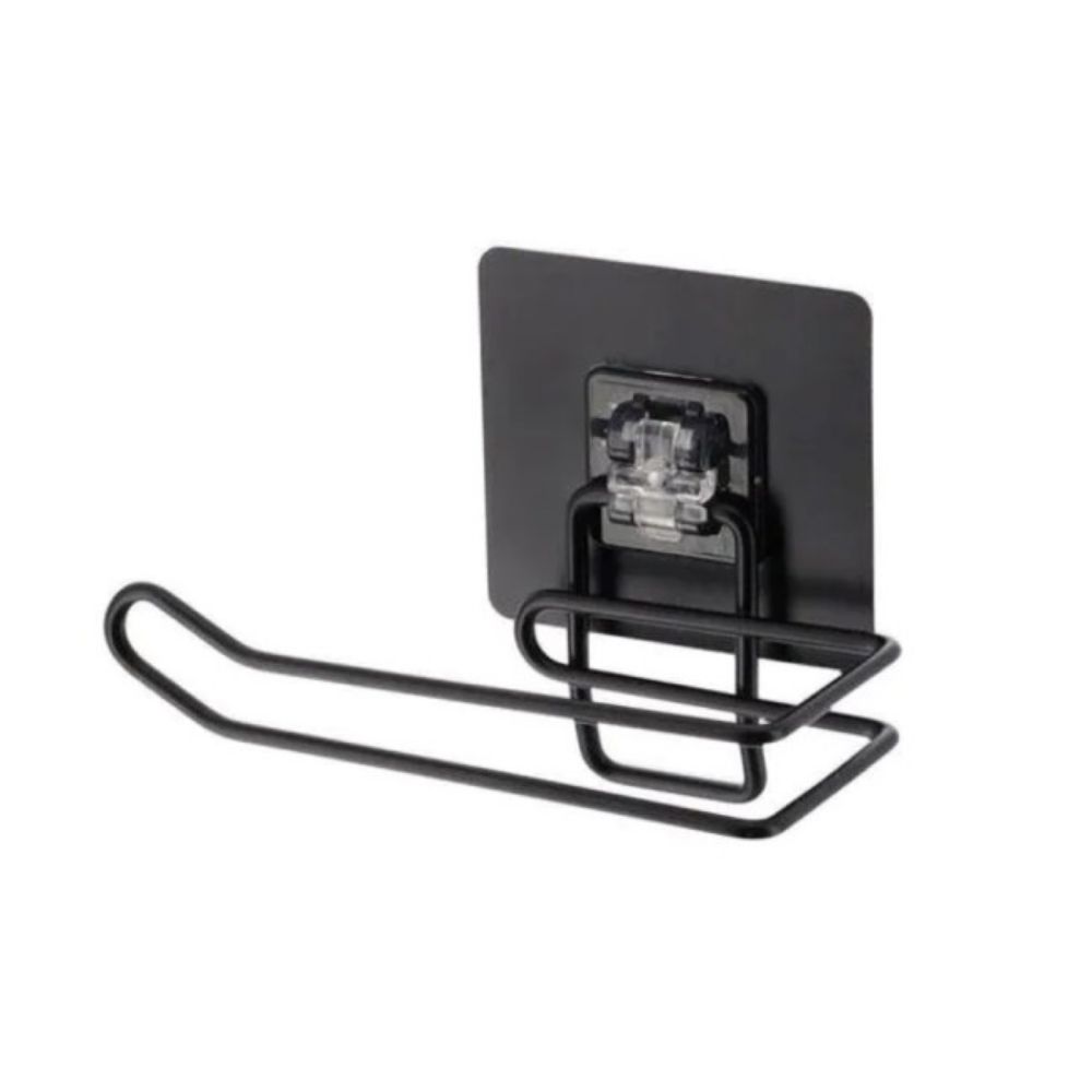 DRŽAČ TOALET PAPIRA  SAMOLEPLJIV 3M 13 X 8 X 10,5 METAL CRNA TENDANCE