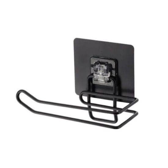 DRŽAČ TOALET PAPIRA  SAMOLEPLJIV 3M 13 X 8 X 10,5 METAL CRNA TENDANCE