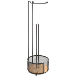 DRŽAČ TOALET PAPIRA METALNI 3M BAMBUS/CRNA TENDANCE