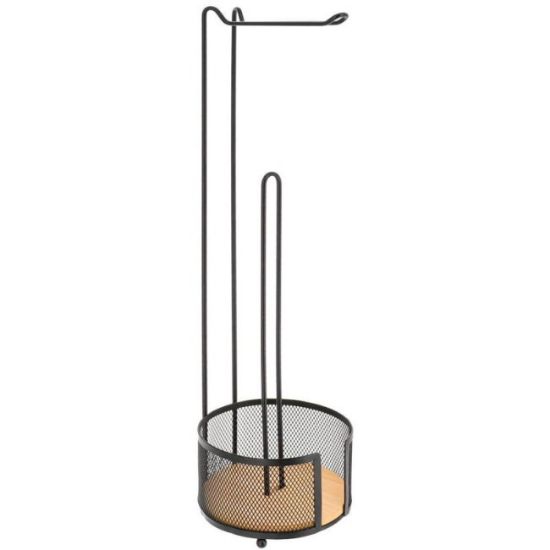 DRŽAČ TOALET PAPIRA METALNI 3M BAMBUS/CRNA TENDANCE