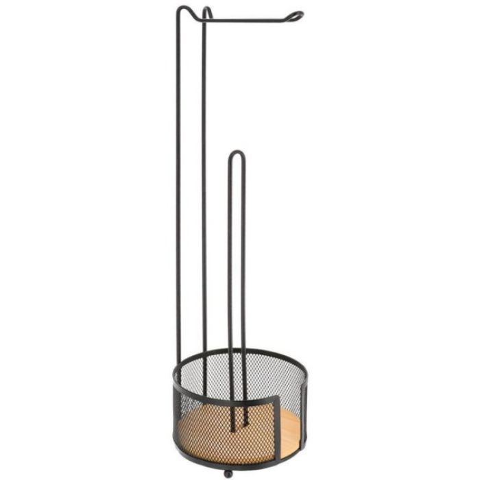 DRŽAČ TOALET PAPIRA METALNI 3M BAMBUS/CRNA TENDANCE