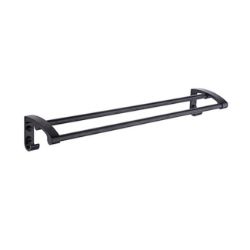 DRŽAČ PEŠKIRA DVOSTRUKI ALUMINIJUMSKI CRNI