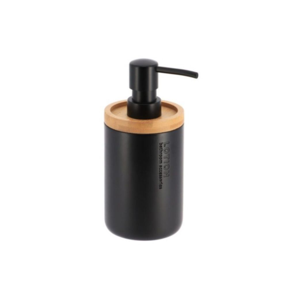 DOZER ZA SAPUN POLIRESIN 280ML MAT CRNA/BAMBUS TENDANCE