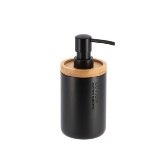 DOZER ZA SAPUN POLIRESIN 280ML MAT CRNA/BAMBUS TENDANCE