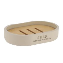 DRŽAC SAPUNA 2.3X12.3X8.3 CM POLIRESIN BAMBUS/BEŽ TENDANCE