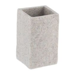 Slika ČASA ZA ČETKICE 10,5X6,3X6,3 CM POLIRESIN  SIVA TENDANCE
