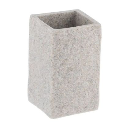 Slika ČASA ZA ČETKICE 10,5X6,3X6,3 CM POLIRESIN  SIVA TENDANCE