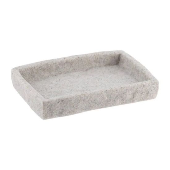 POSUDA ZA SAPUN 2X13X9 CM POLIRESIN SIVA TENDANCE