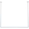 DRŽAČ ZAVESE ZA KADU 80X80X80 CM ALUMINIJUM BELA TENDANCE - 1