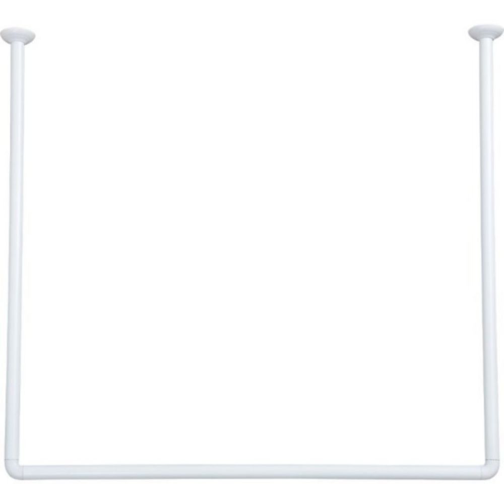 DRŽAČ ZAVESE ZA KADU 80X80X80 CM ALUMINIJUM BELA TENDANCE