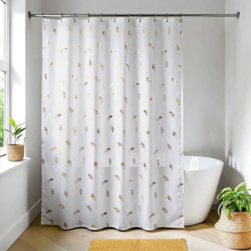 ZAVESA ZA KADU + 12 PP KUKICA BELIH  180X200 CM CHAYTON TENDANCE