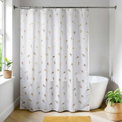 ZAVESA ZA KADU + 12 PP KUKICA BELIH  180X200 CM CHAYTON TENDANCE