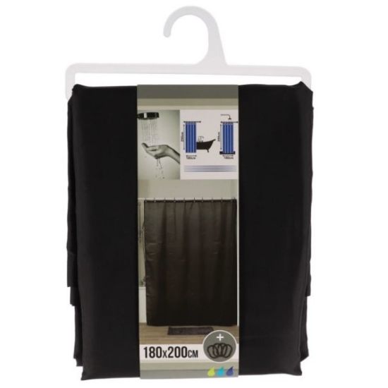 ZAVESA ZA KADU 180X200CM POLIESTER CRNA TENDANCE