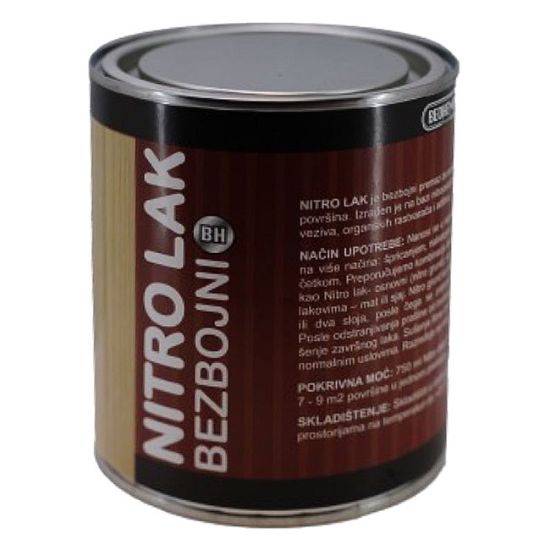 LAK OSNOVNI ZA DRVO NITRO BEZBOJNI 0.75L