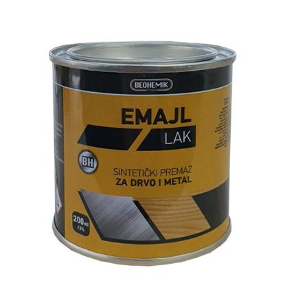 Slika EMAJL LAK ULJANI CRNI ZA DRVO I METAL 0.2L