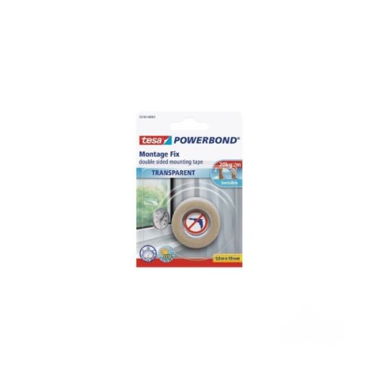 TRAKA MONTAŽNA POWERBOND PROVIDNA 1,5M 19MM TESA