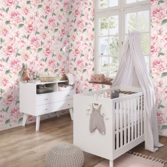 TAPETA RASCH CVECE ROZE 0.5X10m
