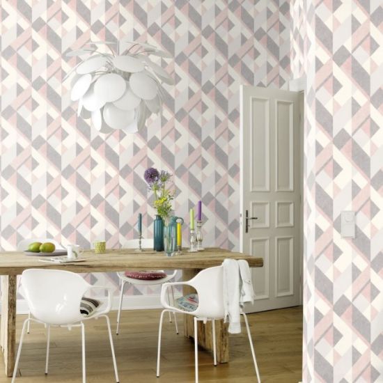 TAPETA ROZE ROMBOIDI RASCH