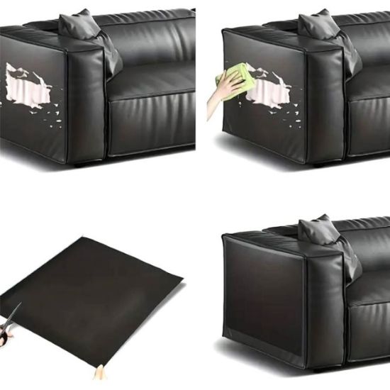 SAMOLEPLJIVA ECO KOŽA CRNA 50x150cm