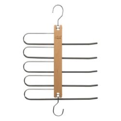 VEŠALICA ZA 5 PARI PANTALONA 32,5X1,2X484 DRVO METAL FIVE