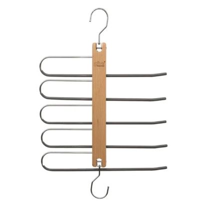 VEŠALICA ZA 5 PARI PANTALONA 32,5X1,2X484 DRVO METAL FIVE