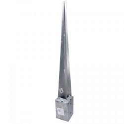 DRŽAČ STUBA METALNI  9x9x75 sa šiljkom