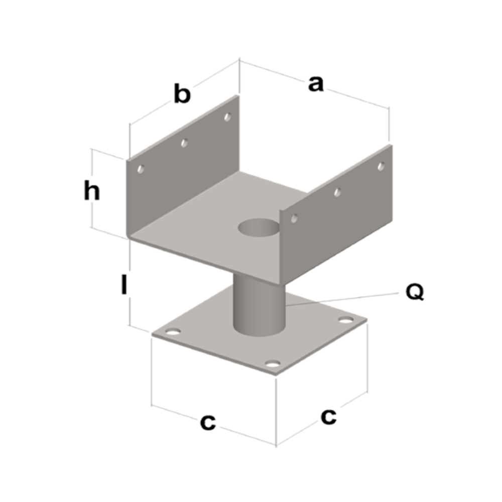 STOPA ZA GREDE TIP U/II 120X120X60X80X3X30