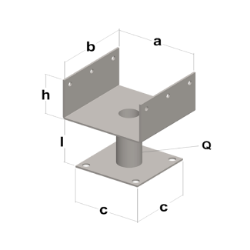 STOPA ZA GREDE TIP U/II 120X120X60X80X3X30