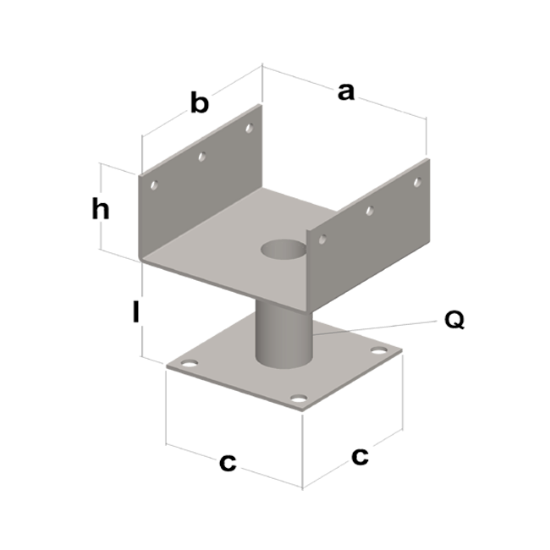 STOPA ZA GREDE TIP U/II 120X120X60X80X3X30