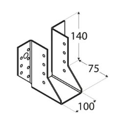NOSAČ GREDE 100 X140 X 75 X 2mm