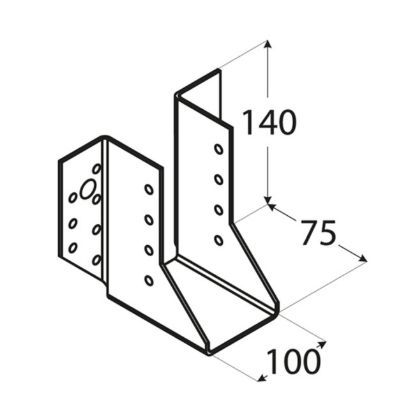 NOSAČ GREDE 100 X140 X 75 X 2mm