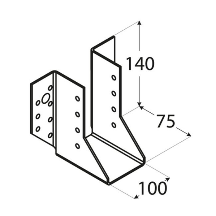 NOSAČ GREDE 100 X140 X 75 X 2mm
