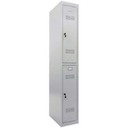 Slika ORMAN METALNI VERTIKALNI 183x30x50CM 2 PREGRADE SIVI