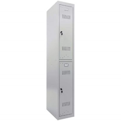 Slika ORMAN METALNI VERTIKALNI 183x30x50CM 2 PREGRADE SIVI