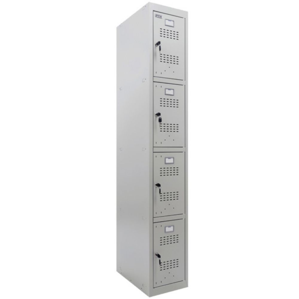 ORMAN METALNI VERTIKALNI 183x30x50CM 4 PREGRADE SIVI