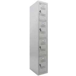 ORMAN METALNI VERTIKALNI 183x30x50CM 4 PREGRADE SIVI