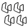 KUKE METALNE  ZA POLICE SET 4 KOMADA 3X2,5X3,5CM METAL CRNE- JJA-SISTEMSKE - 1