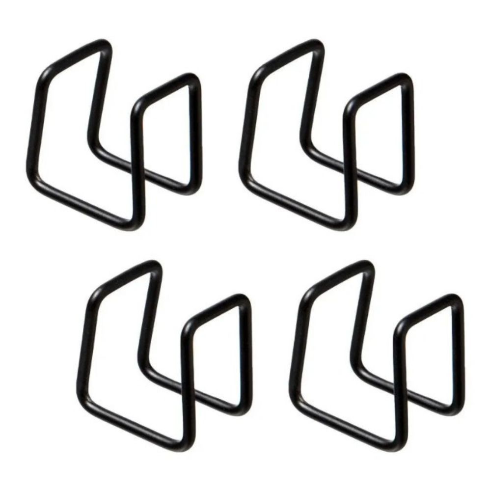 KUKE METALNE  ZA POLICE SET 4 KOMADA 3X2,5X3,5CM METAL CRNE- JJA-SISTEMSKE