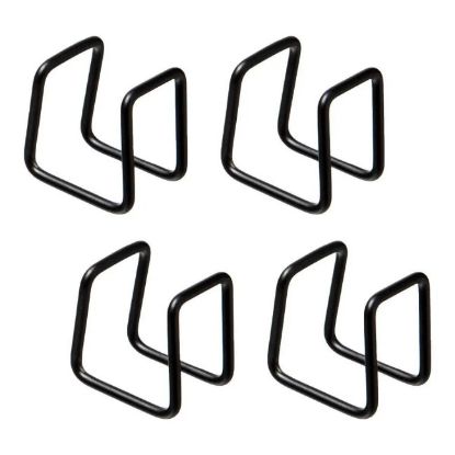 KUKE METALNE  ZA POLICE SET 4 KOMADA 3X2,5X3,5CM METAL CRNE- JJA-SISTEMSKE