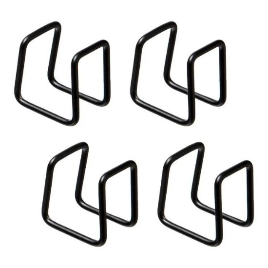 KUKE METALNE  ZA POLICE SET 4 KOMADA 3X2,5X3,5CM METAL CRNE- JJA-SISTEMSKE