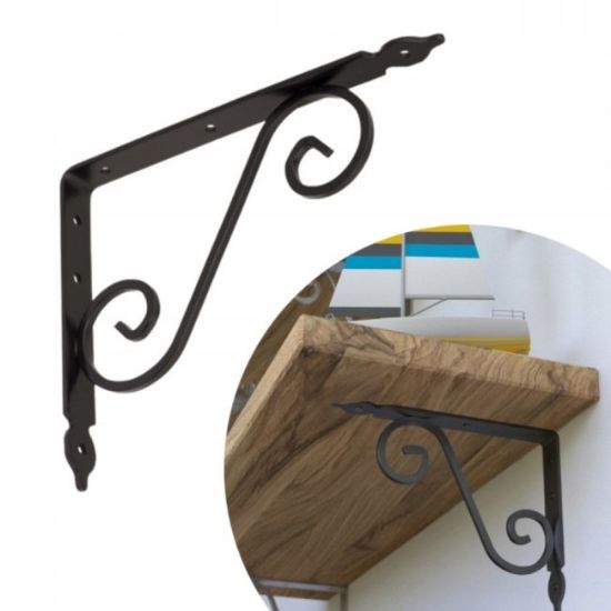 NOSAČ POLICE ORNAMENT 240x190 CRNI