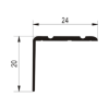 PROFIL  L  IVIČNI Z 1,8M ZLATNO - 7