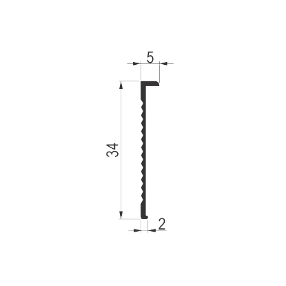 PROFIL ALU. 30mm T- 02  0.65m   ZA RADNE PLOČE