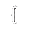 PROFIL ALU. 30mm T- 02  0.65m   ZA RADNE PLOČE - 4