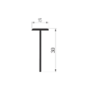 PROFIL ALU. 30mm T- 03  0.65m   ZA RADNE PLOČE - 2