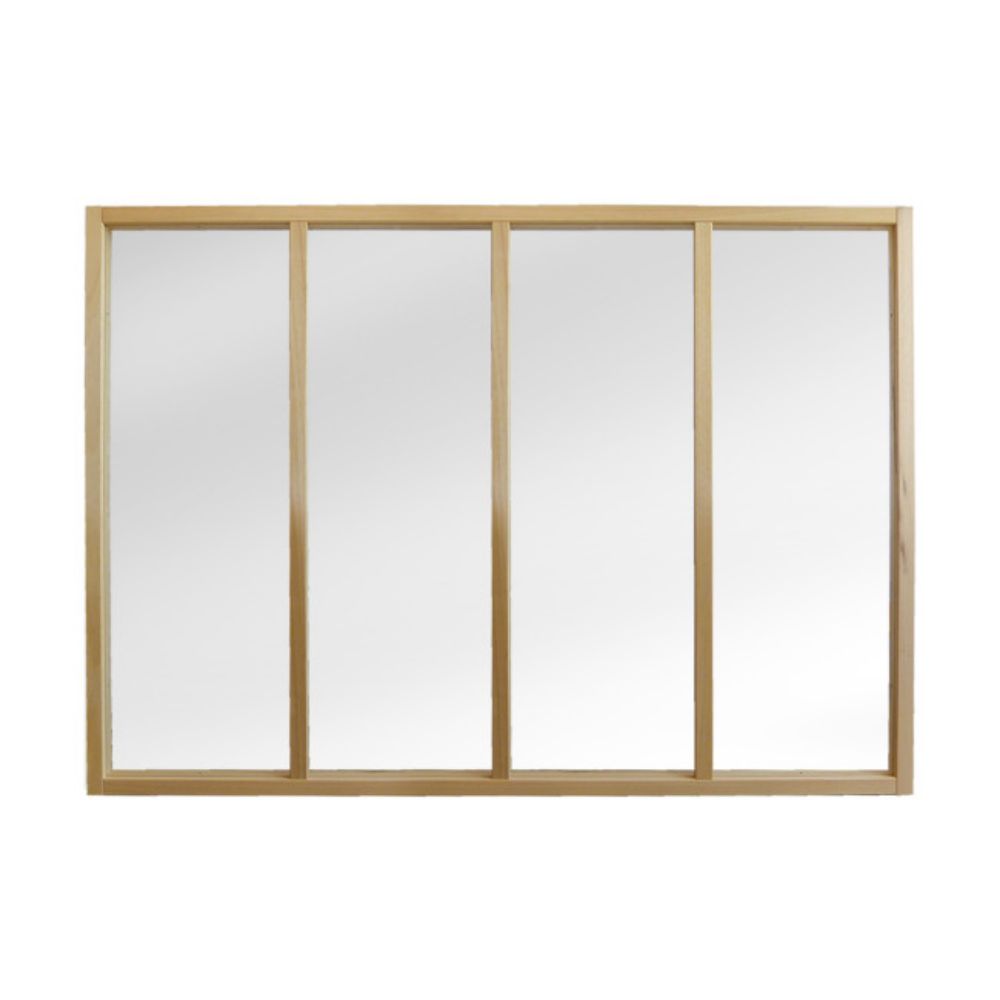 PREGRADA DRVENA SA 4 PANELA STAKLO 104x140cm